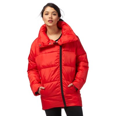 Red padded coat